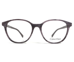 Calvin Klein Eyeglasses Frames CK5884 480 Purple Striped Horn Round 52-17-140 - £29.91 GBP