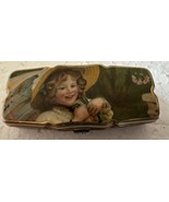 Pill Box With Girl In Hat Metal VTG - €14,58 EUR