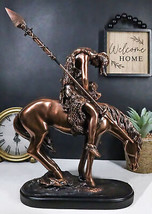 Large End of The Trail Native Indian Hero Warrior On Horse Statue Decor ... - £106.37 GBP