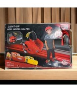 Red - Light Up Heel Wheel Skates Cars Play Wheels Disney Pixar NEW in Bo... - £6.80 GBP