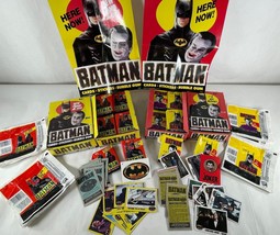 MASSIVE Collection of 1989 TOPPS Batman Movie Trading Cards &amp; Stickers - MINT! - £317.90 GBP