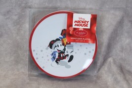 Disney Mickey Mouse Appetizer 6” Plate Set of 4 St. Nicholas Square Chri... - £9.50 GBP