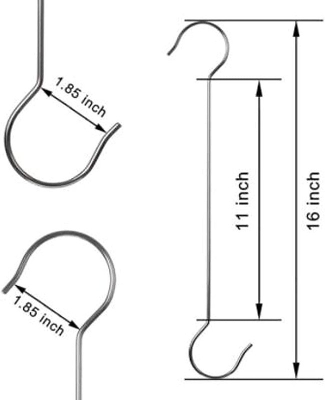 6 Pack 16 Inch Extra Large S Hooks Heavy Duty Plant Hanging Hooks Long S Shaped Item image 5