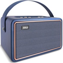 Pyle Vintage Bluetooth Speaker - Rechargeable Leather Portable Wireless Retro St - $193.99