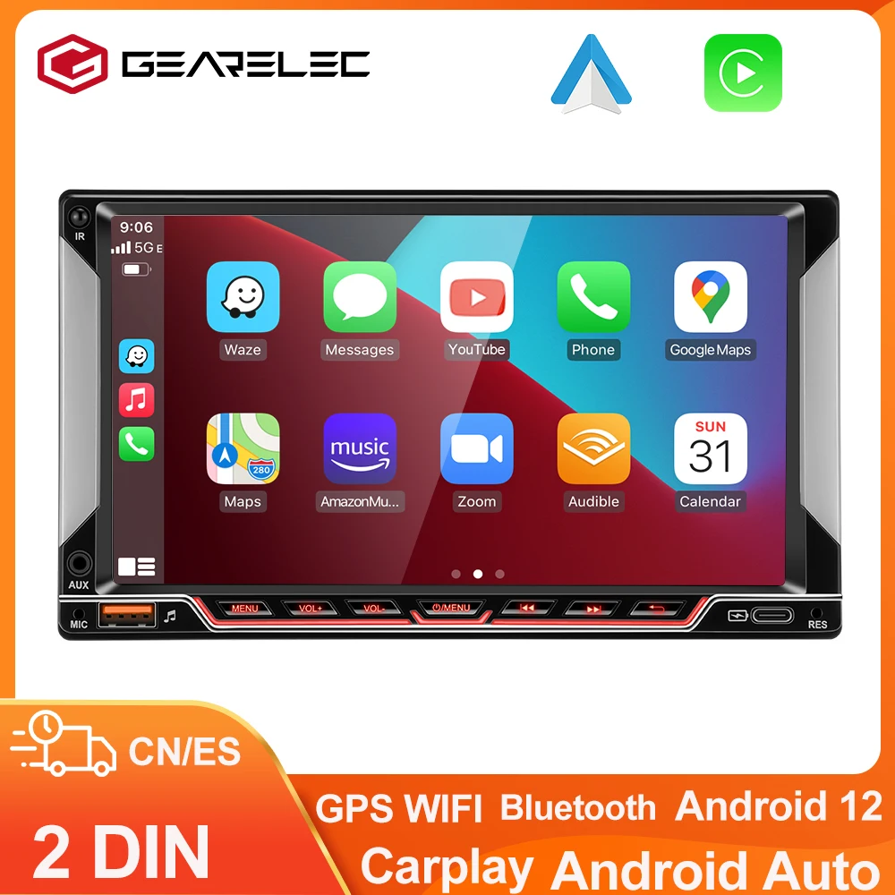 Android 12 Car Radio 2 Din Multimedia Video Player Universal 7&quot; Auto Carplay - £44.97 GBP+