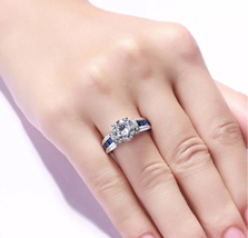 10 Carat Moissanite 925 Sterling Silver Pendant Necklace image 2
