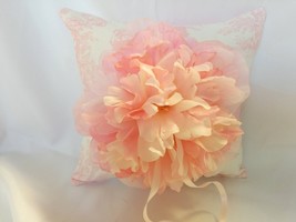 Toile Ringbearer Pillow -Colors- Flower Girl Basket - Pink Toile w/pink Peony Fl - £20.52 GBP