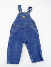 Vintage OshKosh B’Gosh Size 24M Denim Vestbak Blue Jean Overalls USA Made - £18.67 GBP