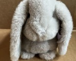 Dakin Vtg 1988  Floppy Eared Gray  Plush Stuffed Sitting Bunny Rabbit Cu... - $17.77