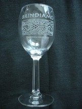 Wine Glass Brindiamo Winery Stemmed Glass - Collect Sip Taste Wines Teme... - £8.45 GBP