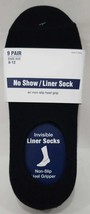 Men&#39;s No Show Liner Socks - Black - 9 Pairs  Soft &amp; Thin - Shoe Size 9-12 - $17.81
