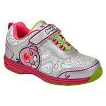 Girls Sneakers Angry Birds Silver Glitter Skate Comfort Tennis Shoes-siz... - $16.83