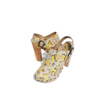 $240 JEFFREY CAMPBELL Shoes WOODIES Floral Platform Clogs &#39;CHARLIE&#39; 40 |... - £132.98 GBP