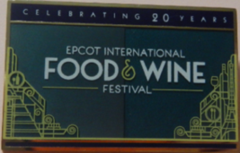 Epcot 20th Anniversary Food and Wine Tasting Trading Pin Disney 2015 NEW - £11.56 GBP