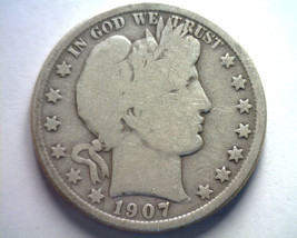 1907-O Barber Half Dollar Good / Very Good G/VG Nice Original Coin Bobs Coins - £20.54 GBP