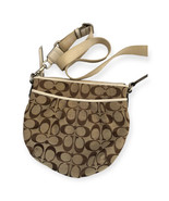 Coach signature canvas Purse White Tan Womens Crossbody purse handbag COA - $22.45