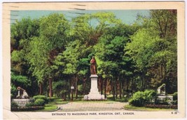 Postcard Entrance To MacDonald Park Kingston Ontario - £2.19 GBP