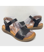 MIZ MOOZ WOMEN&#39;S  ANKLE  HOOK &amp; LOOP SANDALS BLACK 37EU / 7US  # K-106 - $87.12