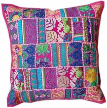 Big Size Florr Sari Patchwork Seating Ethnic Indian Cushion Cover Pillow... - £18.45 GBP