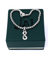 John Hardy JAI Symbols Love 3.7mm Box INFINITY Charm Sterling Silver Bra... - $5,205.77 MXN