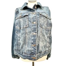 Just USA Denim Jacket Women&#39;s 2X Blue LS Button Up Side Chest Pockets NWOT - £32.69 GBP