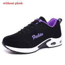 Platform Sneakers For Women Air Cushion Mesh Sneakers Plush Warm Ladies Tennis   - £37.55 GBP