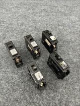 Lot Of 5 - Square D HOM115 x 3 &amp; HOM120 x 2 Circuit Breaker Used - £20.15 GBP