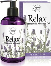 Relax Therapeutic Body Massage Oil - Essential Oils for Sore Muscles &amp; S... - $26.41
