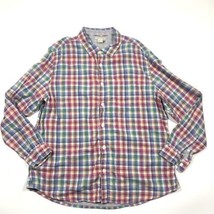 Carbon 2 Cobalt Shirt Mens Size XL Rainbow Plaid Long Sleeve Button up C... - $27.10