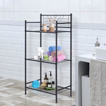 3-Tier Metal Shelf Free Standing Bathroom Tower Storage Rack Corner Rack... - $35.99