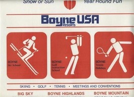 Boyne USA Resorts Placemat Big Sky Montana Boyne Highlands &amp; Mountain Michigan  - £9.48 GBP