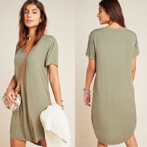 Anthropologie Cloth &amp; Stone Crispin Mini Tunic Dress Olive Green ( Xs ) - £93.12 GBP