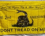 Gadsden Live Snake 2nd Amendment Vintage 3&#39;X5&#39; Flag ROUGH TEX® 100D - £15.08 GBP