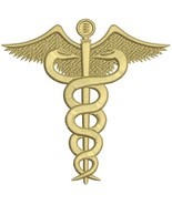 Caduceus Embroidery, Medical Pattern machine embroidery design - $3.75