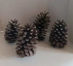 Pinecones 6” to 9” tall Great Christmas Decoration Holiday DIY Ornaments 4 Large - £15.17 GBP
