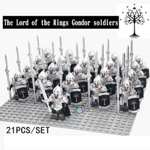 21pcs The Lord of the Rings Minifigures Soldiers of Gondor Spear Infantry Armor - £27.52 GBP