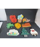 Lillian Vernon Interchangeable Door Plaque Ornaments 9 Piece Set Holiday... - $228.56 MXN