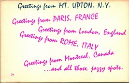 Comic Greetings Mount Upton New York NY UNP DB Pos Card Postcard E7 - £7.89 GBP