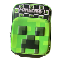 Minecraft Creeper Lunch Box Insulated Lunch Tote With Bottle Pocket NEW - £13.91 GBP