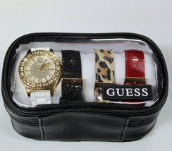 New Guess U0714L2 Interchangeable White Silicone Band Watch + 3 extra bands - $148.50
