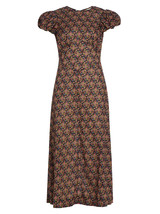 NWT Doen Rhodia in Noir Forest Floral Lightweight Organic Cotton Maxi Dress XL - £163.48 GBP