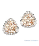 Cubic Zirconia Crystal CZ Stud Earrings in 925 Sterling Silver - Women&#39;s... - €23,09 EUR