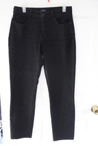 NYDJ 8 Alina Black Slim Skinny Legging Cotton Stretch Jeans Pants USA - £19.51 GBP