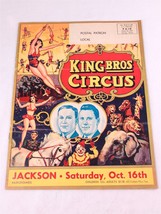 ✅ Circus Program 1955 1956 King Bros Jackson Magazine Mailer Advertising... - $24.74