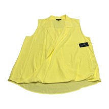 Alfani Blouse Top Women&#39;s Large Yellow Daffodil Polyester Modern Fit Not... - $25.15
