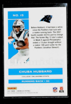 2021 Panini Chronicles #15 Chuba Hubbard RC Carolina Panthers - £1.59 GBP