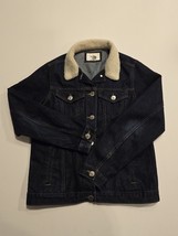 Forever 21 Womans Jean Jacket Faux Fur Blue Denim Small-Los Angeles - $323.17 MXN