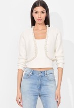 2025 NWT AUTHENTIC Alice + Olivia DUKE EMBELLISHED CARDIGAN in soft whit... - $285.00