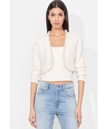 2025 NWT AUTHENTIC Alice + Olivia DUKE EMBELLISHED CARDIGAN in soft whit... - $389.79 CAD