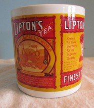 Vintage Lipton Finest Tea Coffee Tea Mug Red - £12.90 GBP
